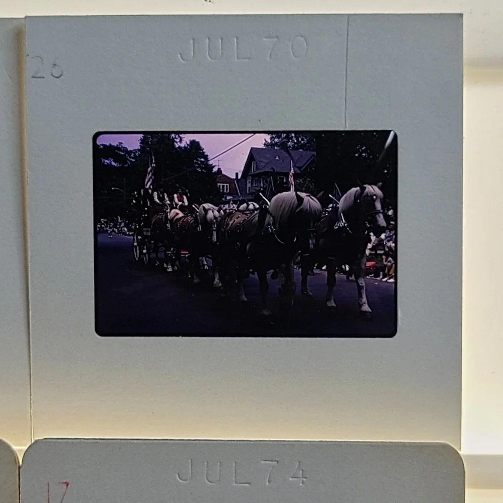 Lot of 35 Slides Parade Photos‎ Americana Cars People 1970-1974